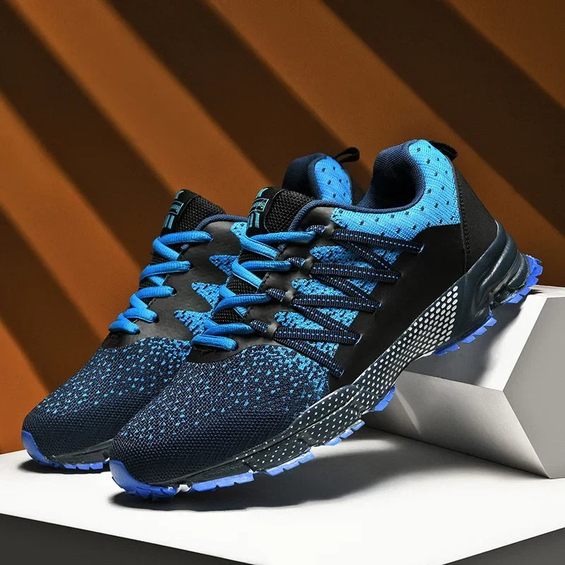 Men's Mesh Breathable Running Shoes Thick Sole Lightweight Outdoor Sports Sneakers