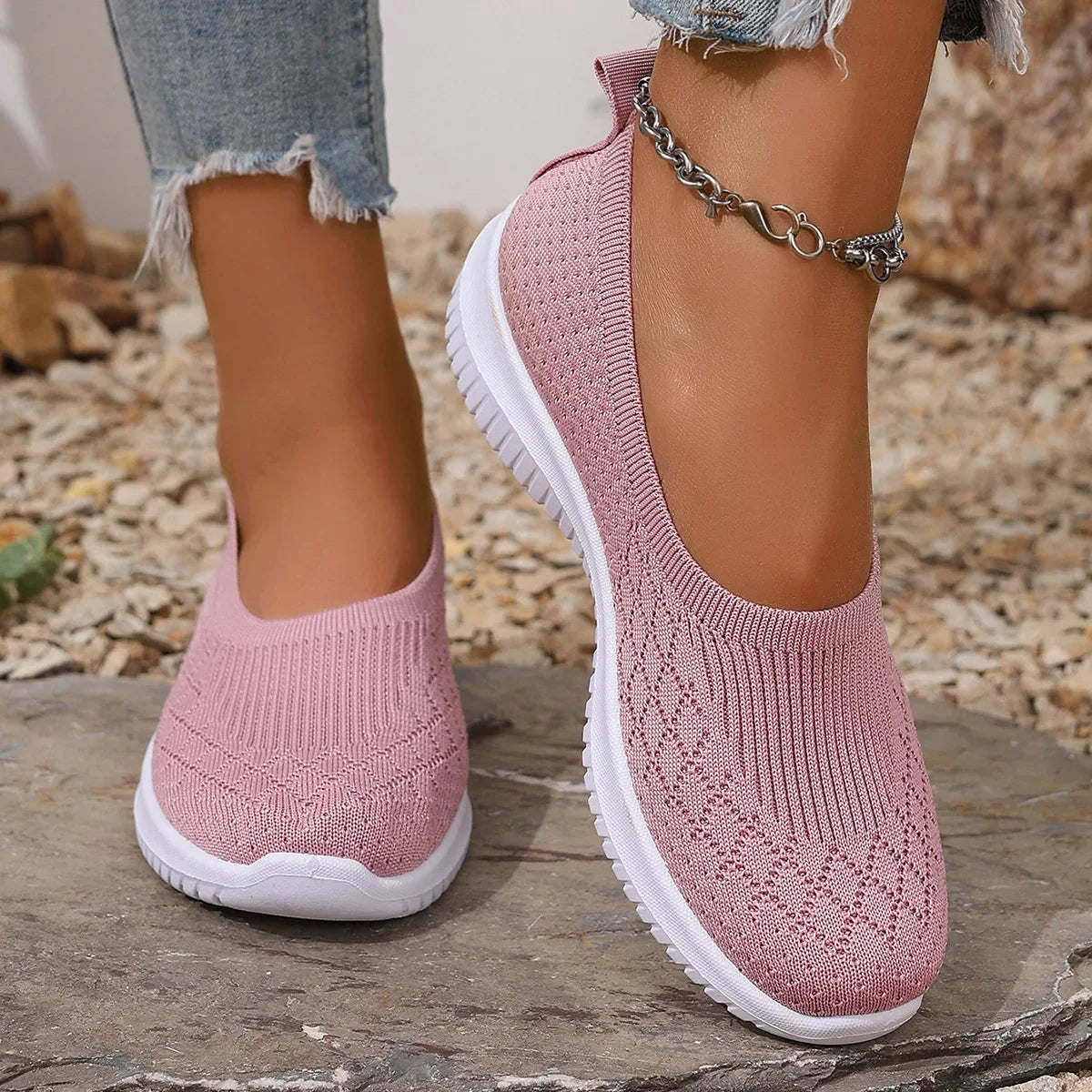 Karla | Knit Slip-On Sneakers for Women