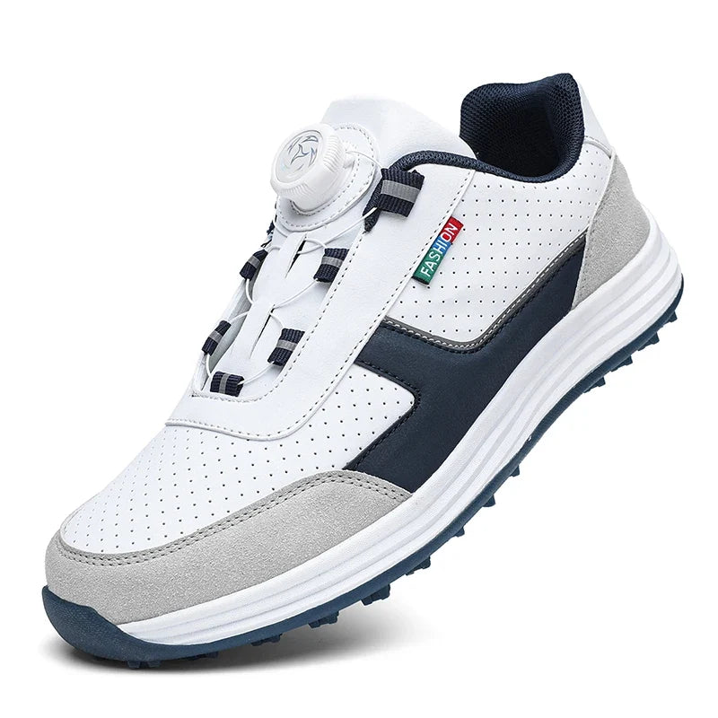 Men's Non-Slip Leather Golf Shoess – Durable TPR Outsole, PU Insole