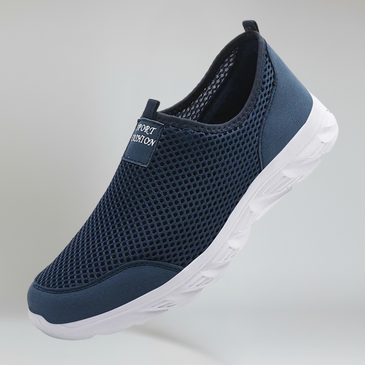Men’s Slip-On Walking Shoes with Breathable Air Mesh and Non-Slip Rubber Outsole