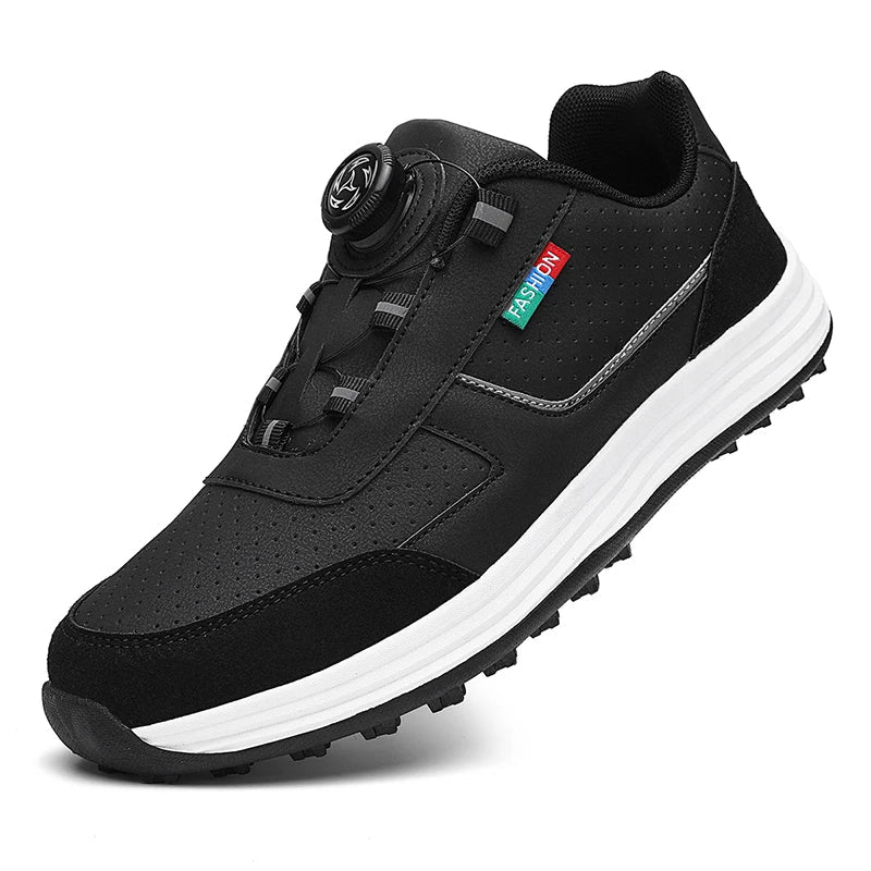 Men's Non-Slip Leather Golf Shoess – Durable TPR Outsole, PU Insole