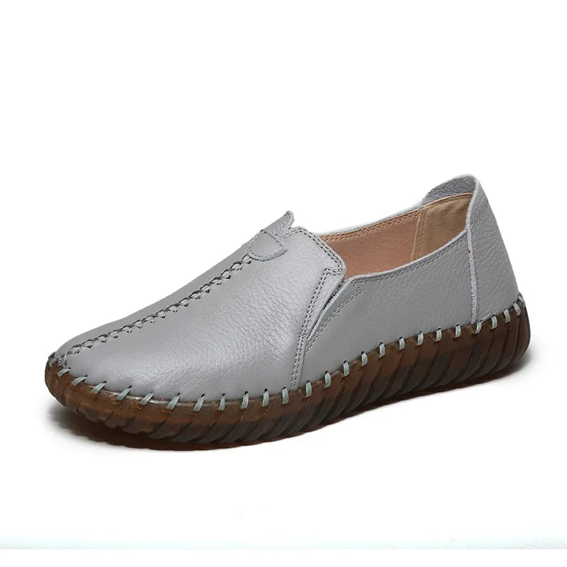 Lightweight Slip-On Bunion Flats - Wide Fit, Split Leather, Hollow Cut Options