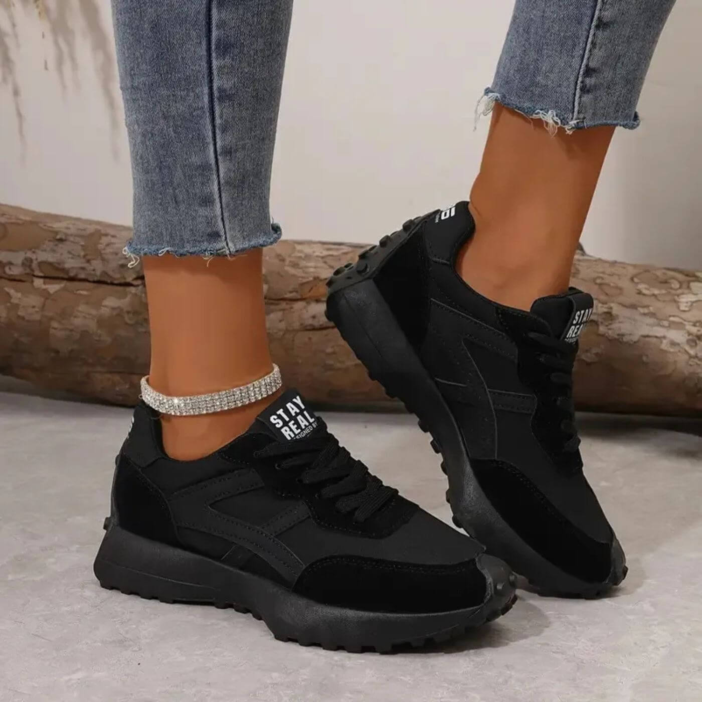 Kishori | Lace-Up Platform Sneakers for Women
