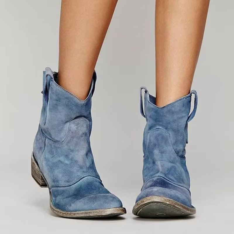 Pointed Toe Western Ankle Boot