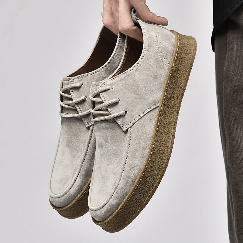 Men's Non-Slip Lace-Up Sneakers – Cushioned Comfort, Secure Traction Sole