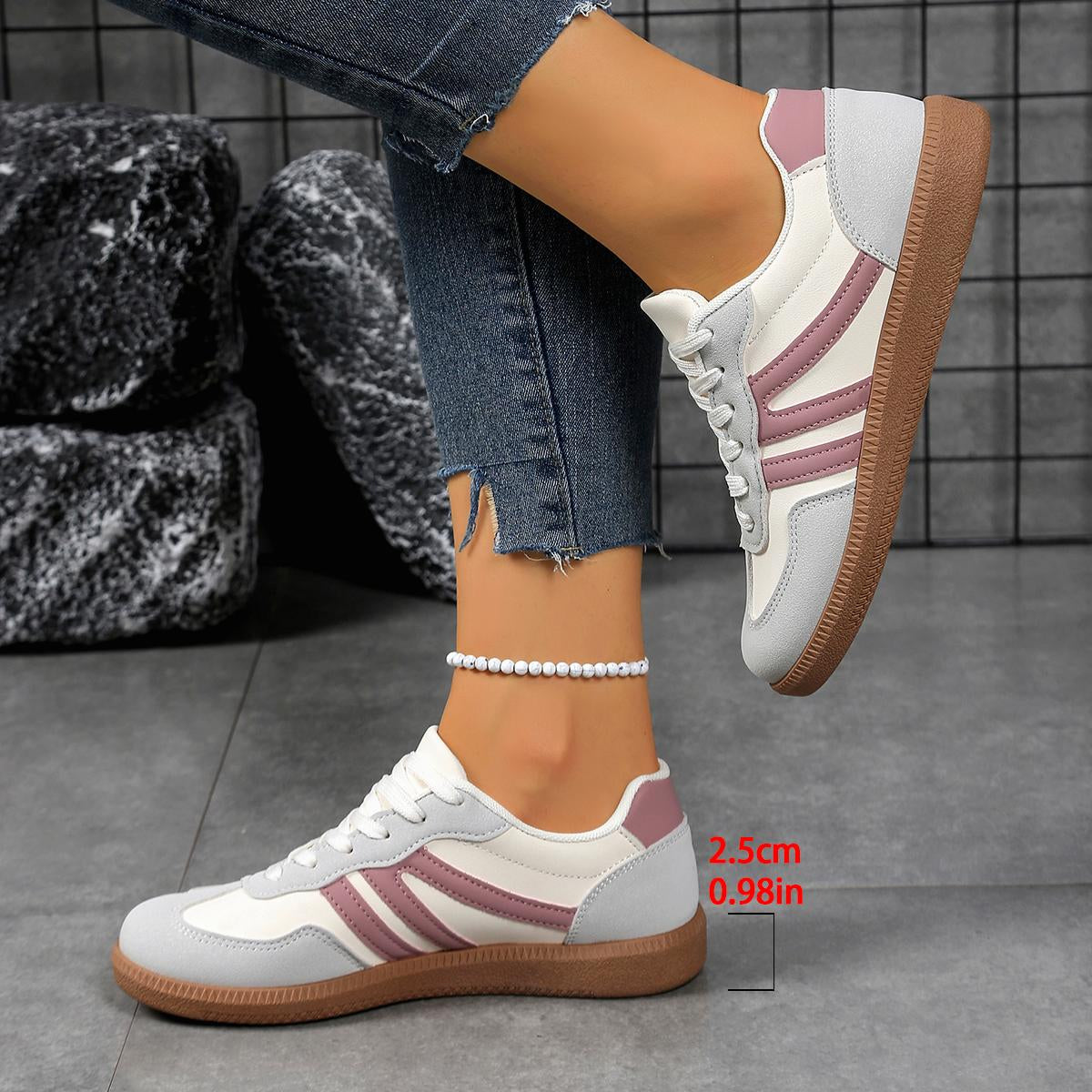 Women's Casual Walking Trainers Breathable Synthetic Low-Top Sneakers