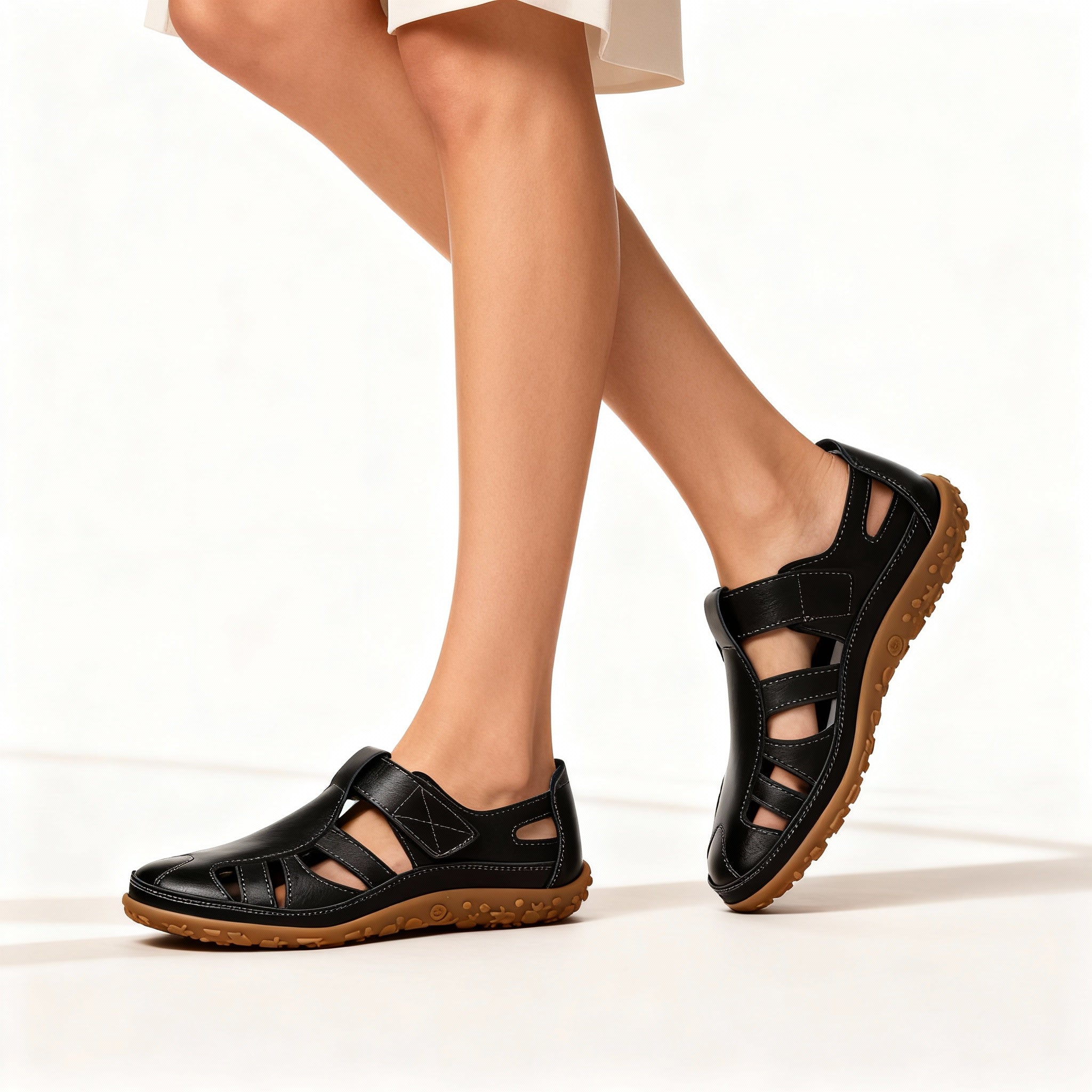 Adeline | Comfort Leather Retro Slip-On Footwear
