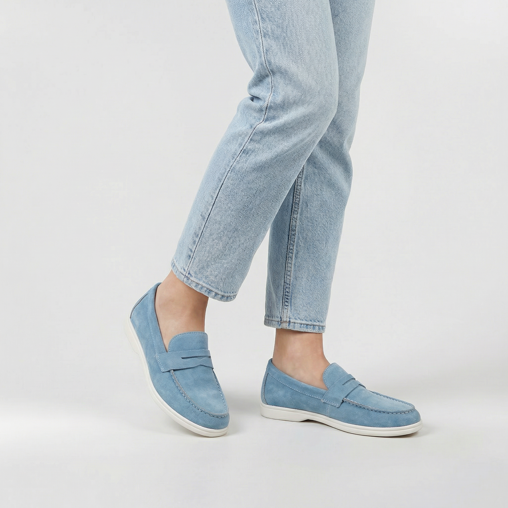 Women's Orthopedic Suede Loafers Slip On Comfort Walking Shoes
