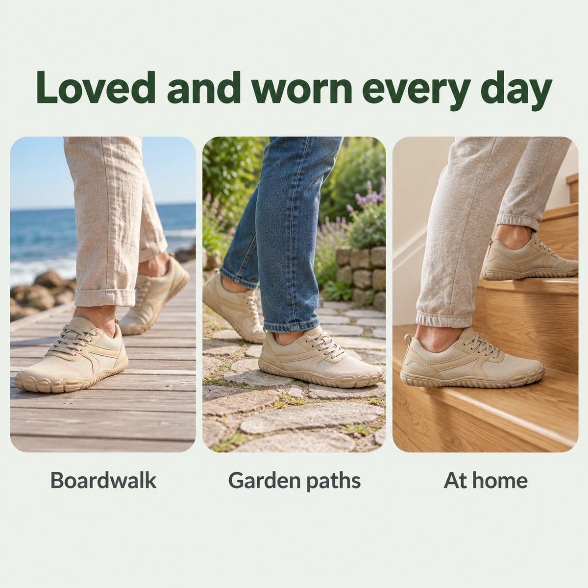 Adams – Unisex Barefoot Sneakers, worn every day