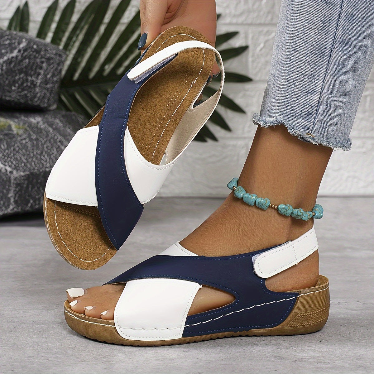 Women's Adjustable Sandals with Cushioned Insole and Breathable Design