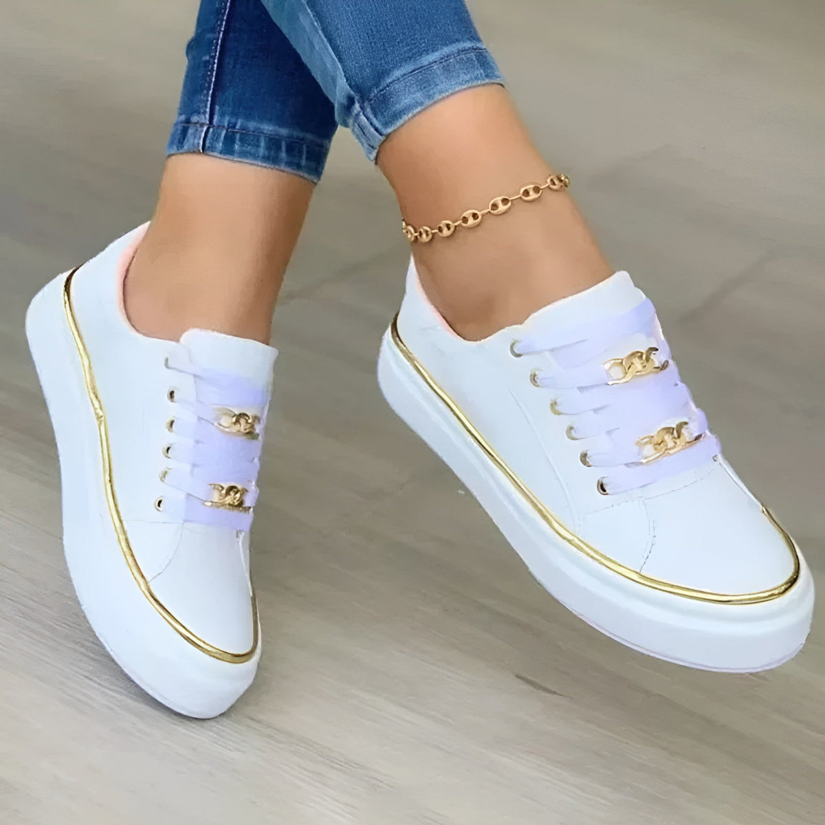 Katarzyna | Lace-Up Platform Sneakers for Women