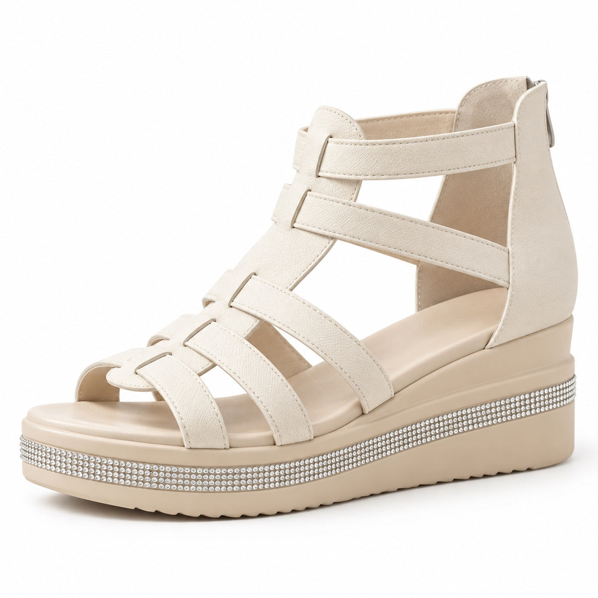 Amelia – Women's Comfortable Sandals in Ivory Cream