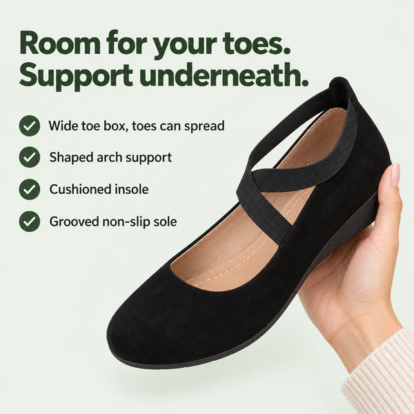 Audrey – Women's Arch Support Flats, key benefits