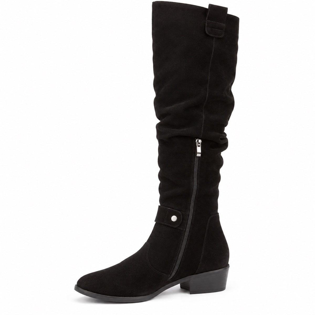 Avery – Unisex Wide Calf Boots in Black