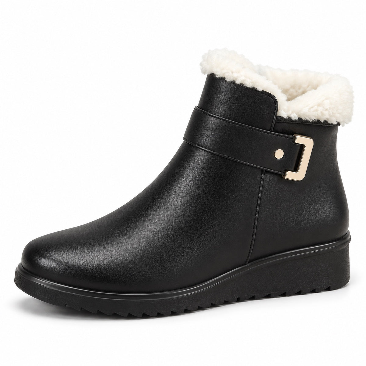 Beatrice – Women's Comfort Boots in White and Black