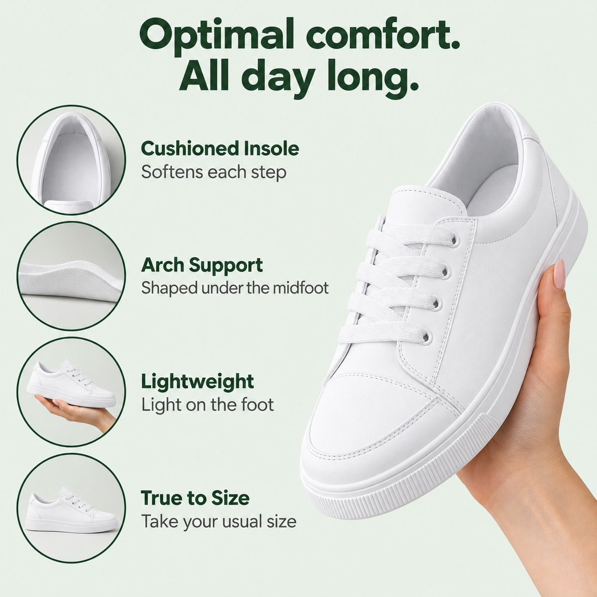 Becker – Unisex Lace-Up Sneakers, features