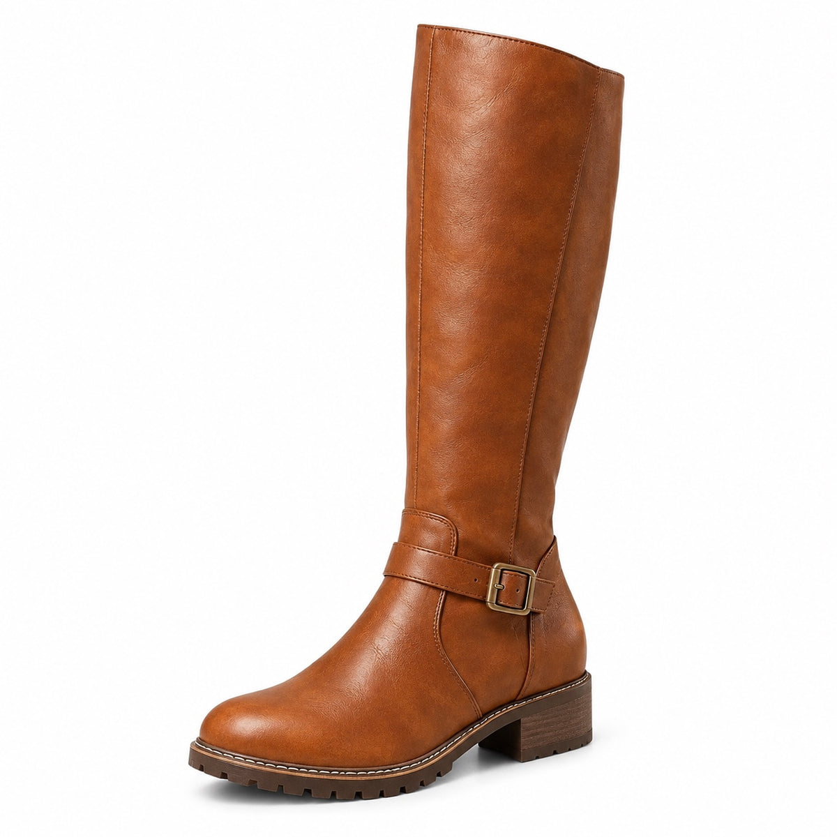 Bessie – Women's Wide Calf Boots in Brown