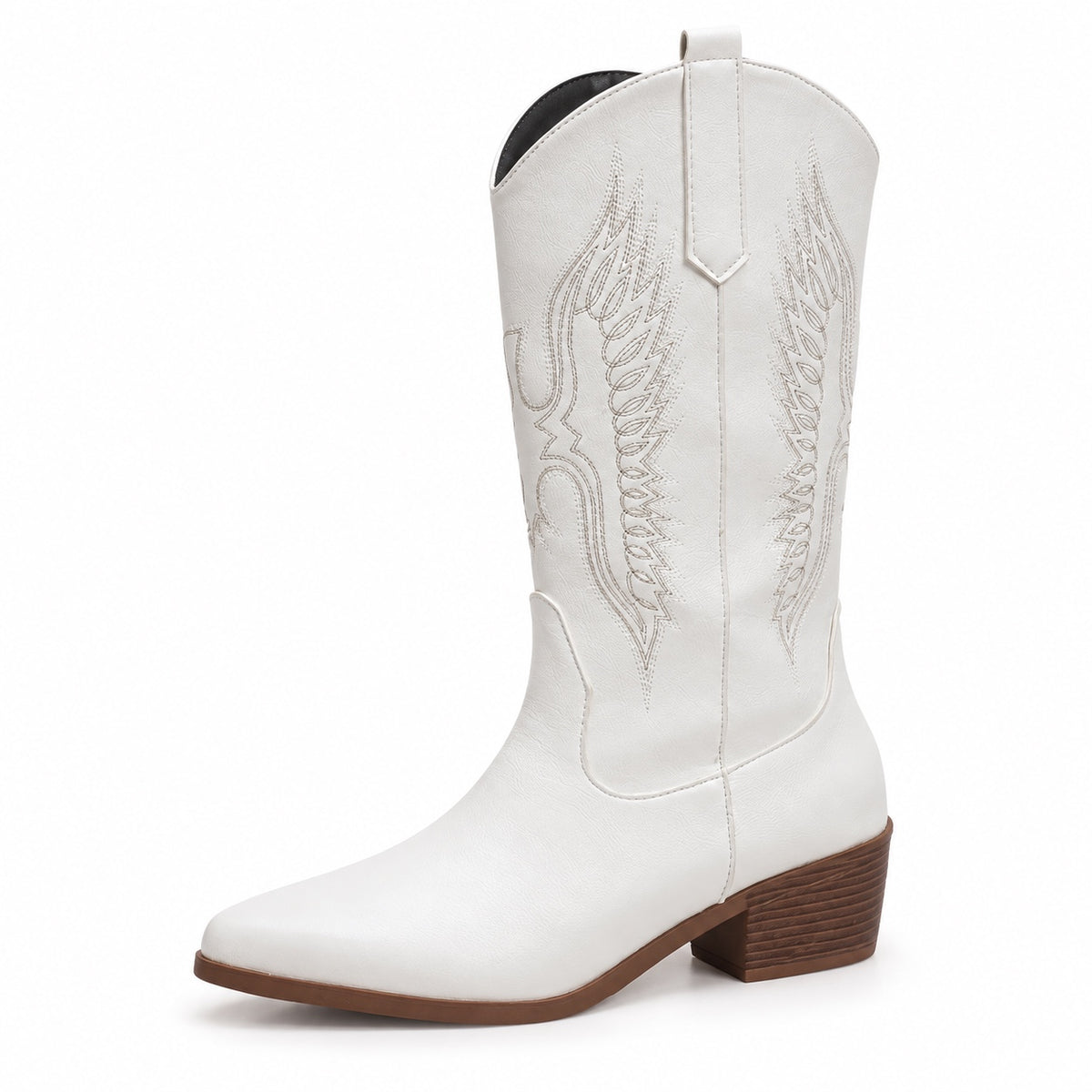 Beth – Women's Wide Calf Boots in White