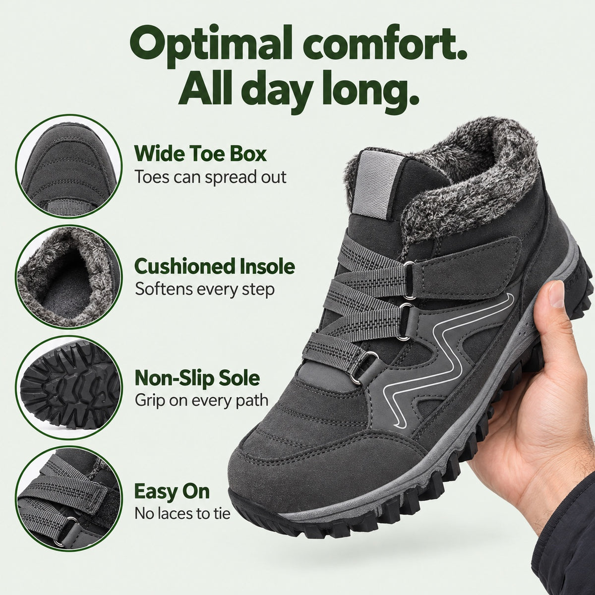 Bill – Men's Comfort Boots, features