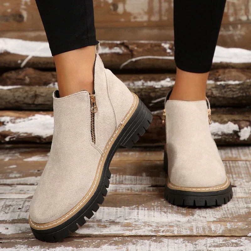 Boots For Women | Side Zip Waterproof Non-Slip