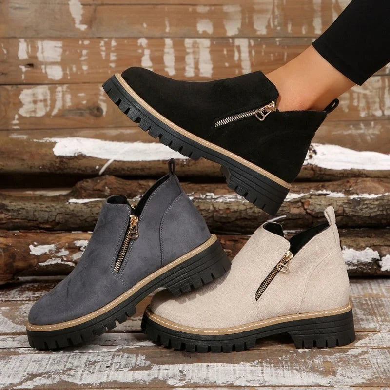 Boots For Women | Side Zip Waterproof Non-Slip