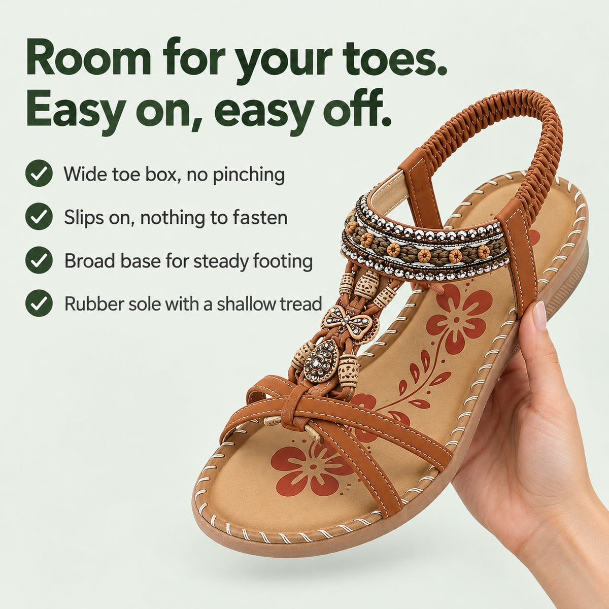 Brewer – Unisex Wide Toe Box Sandals, key benefits