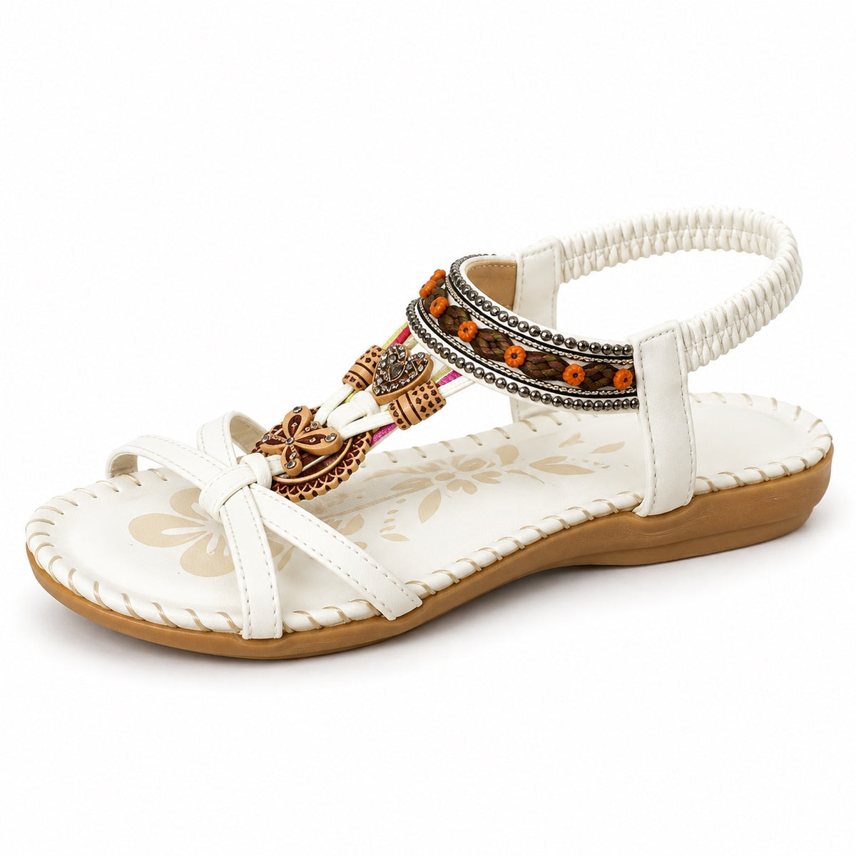 Brewer – Unisex Wide Toe Box Sandals in White