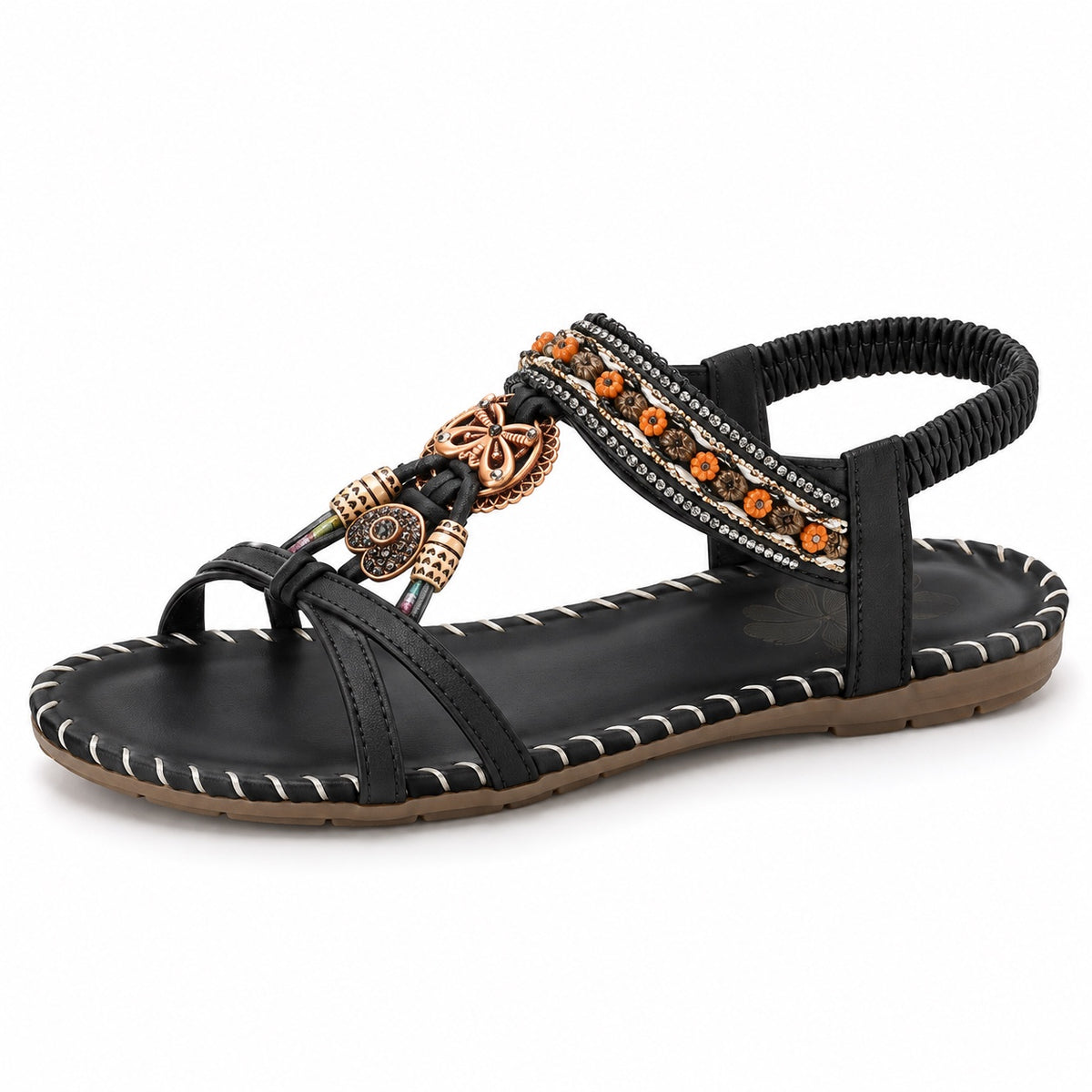 Brewer – Unisex Wide Toe Box Sandals in Black