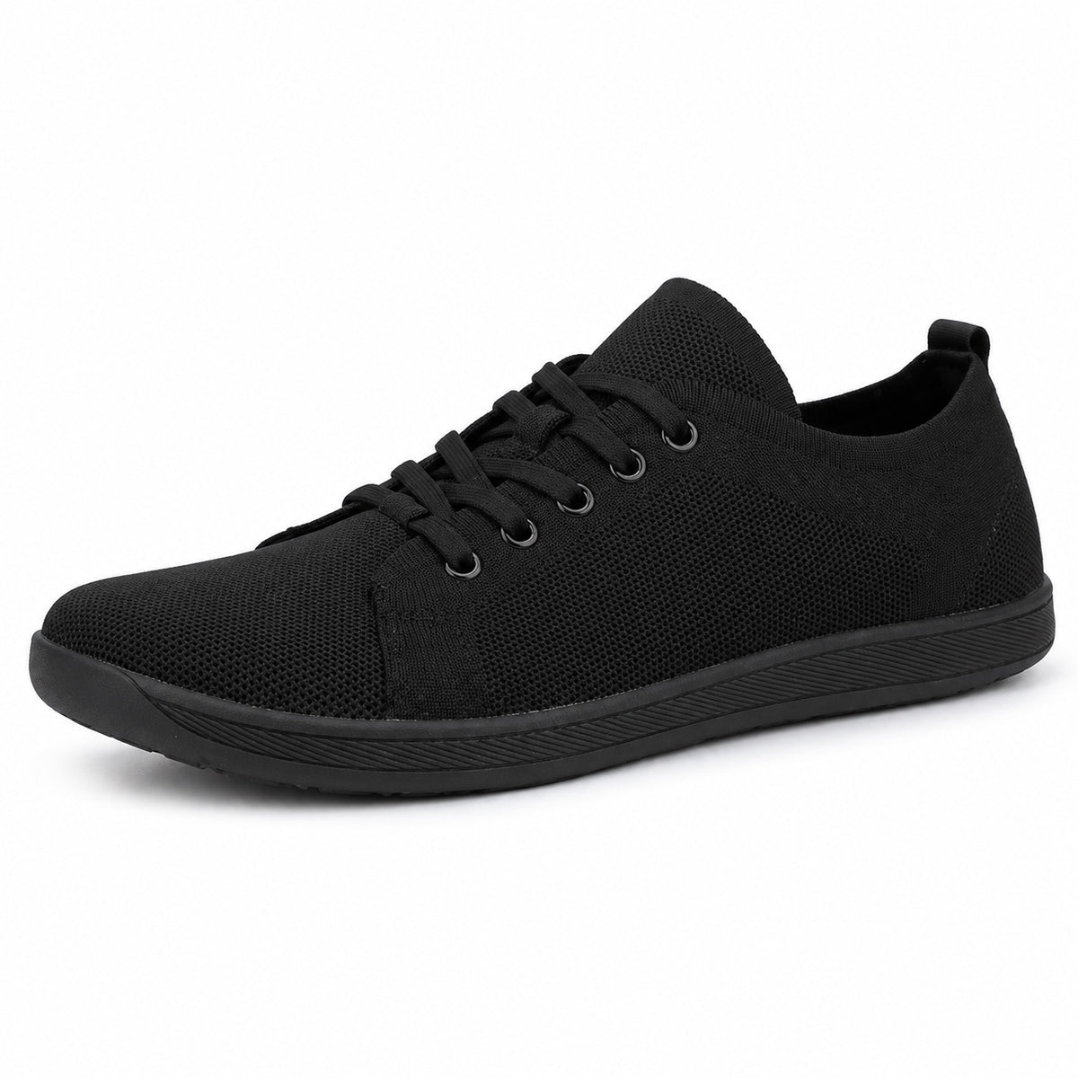 Burns – Unisex Wide Toe Box Sneakers in Black