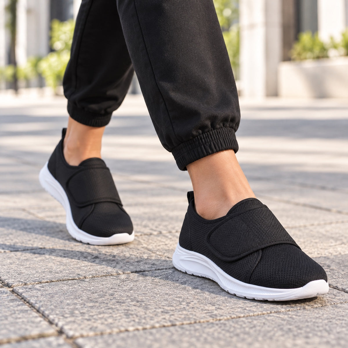 Byrd – Unisex Wide Toe Box Sneakers, worn on a walk