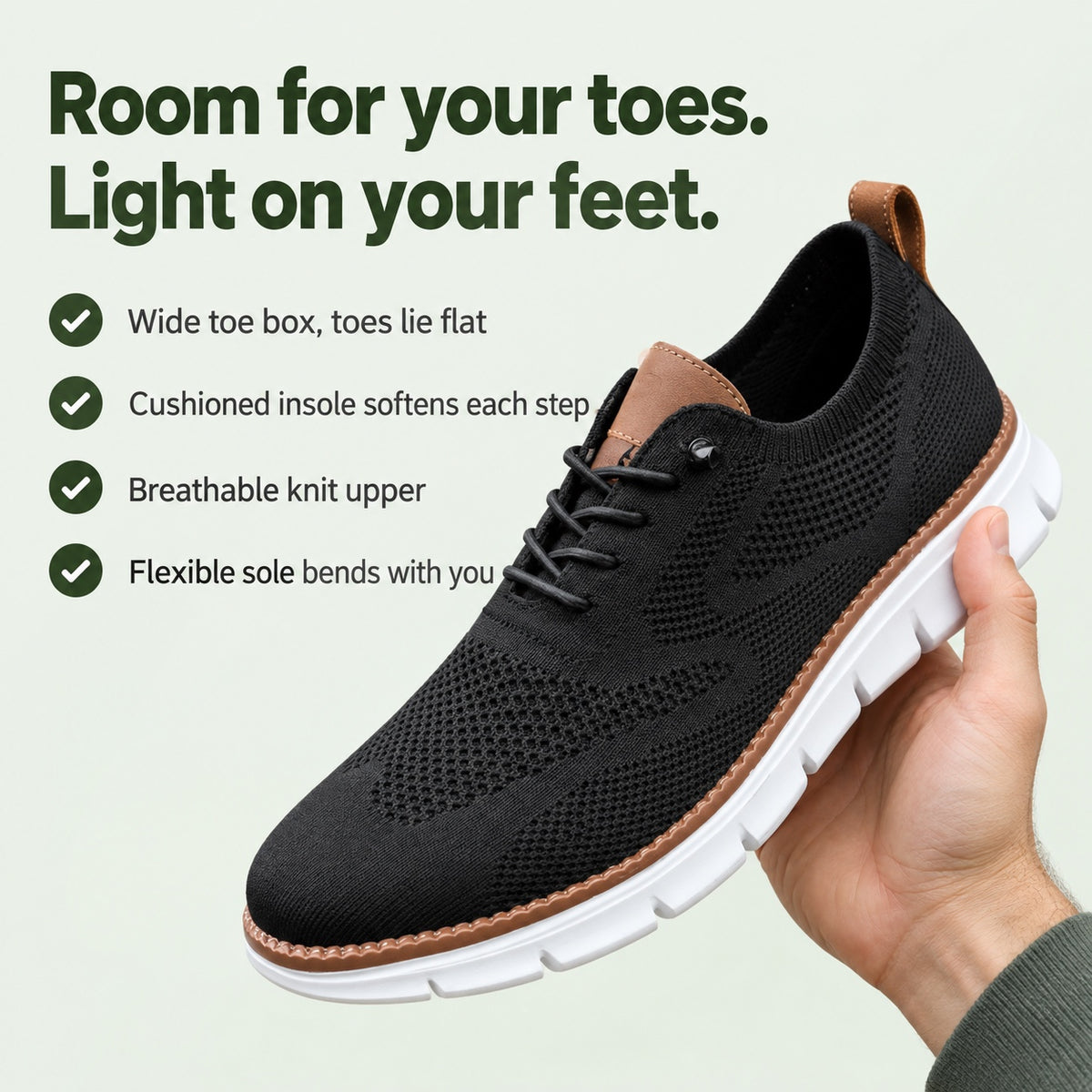 Carlton – Men's Wide Toe Box Sneakers, key benefits