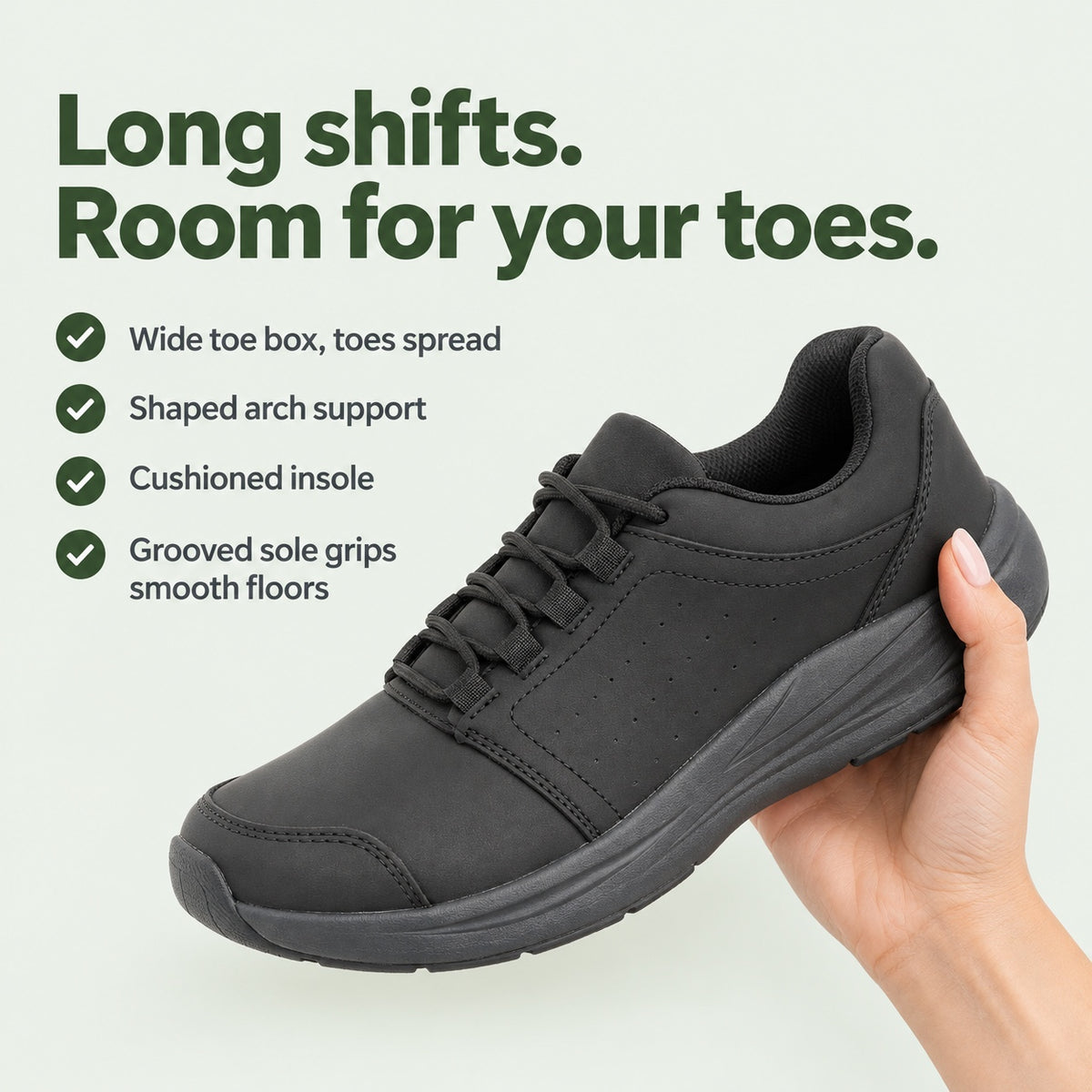 Carr – Unisex Nursing Shoes, key benefits