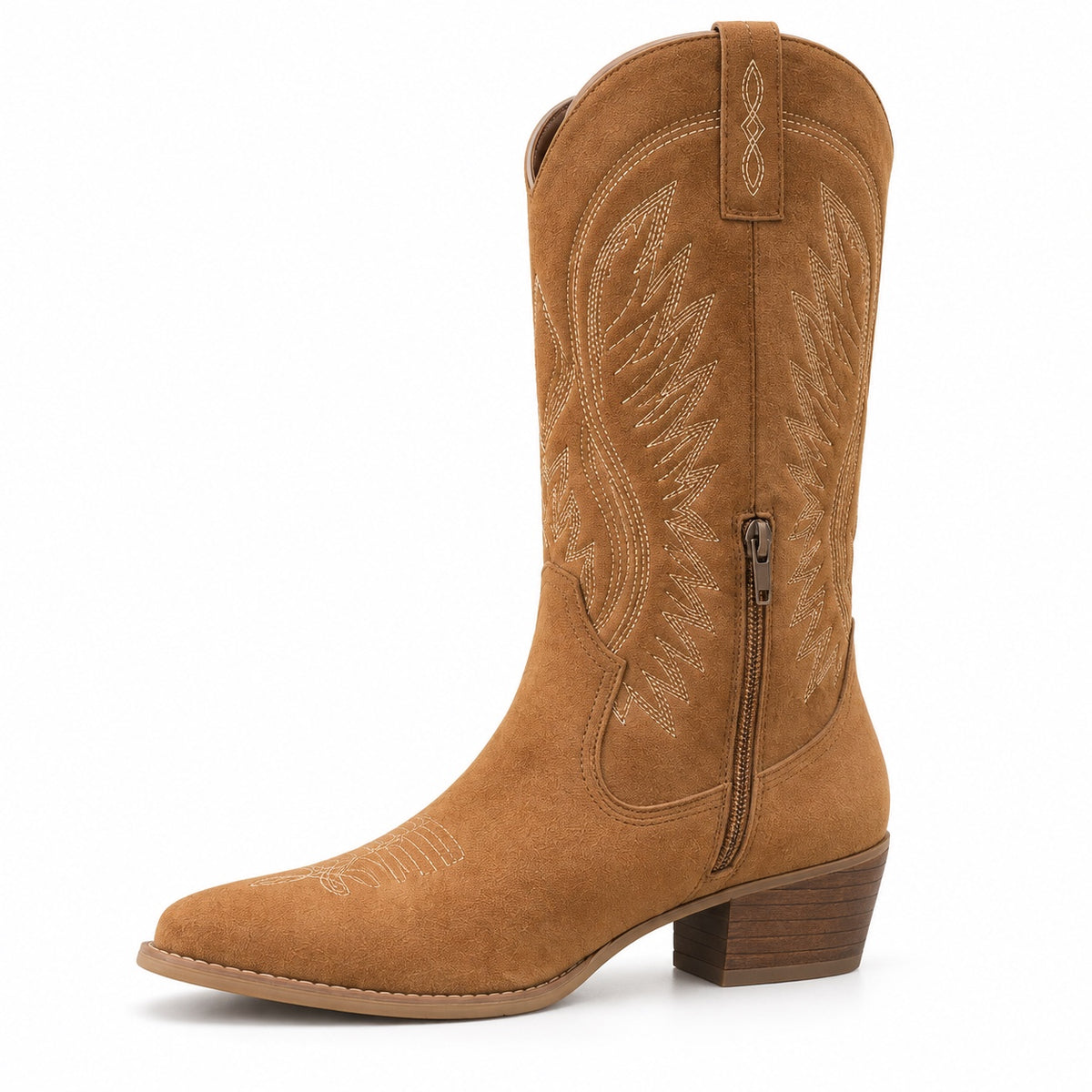 Casey – Unisex Wide Calf Boots in Brown