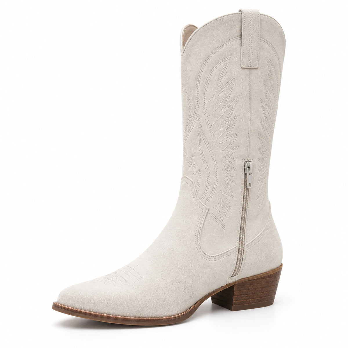 Casey – Women's Wide Calf Boots in White