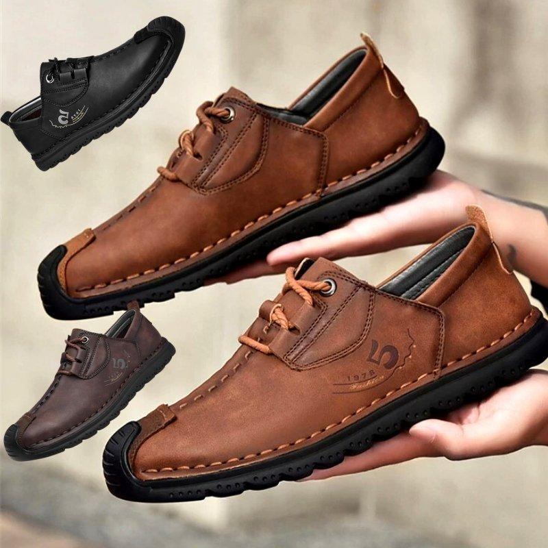 Bunion Loafers for Men — Leather Slip-On, Cushioned, Soft Forefoot Fit