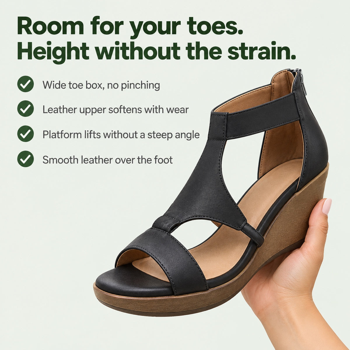 Catherine – Women's Wide Toe Box Sandals, key benefits