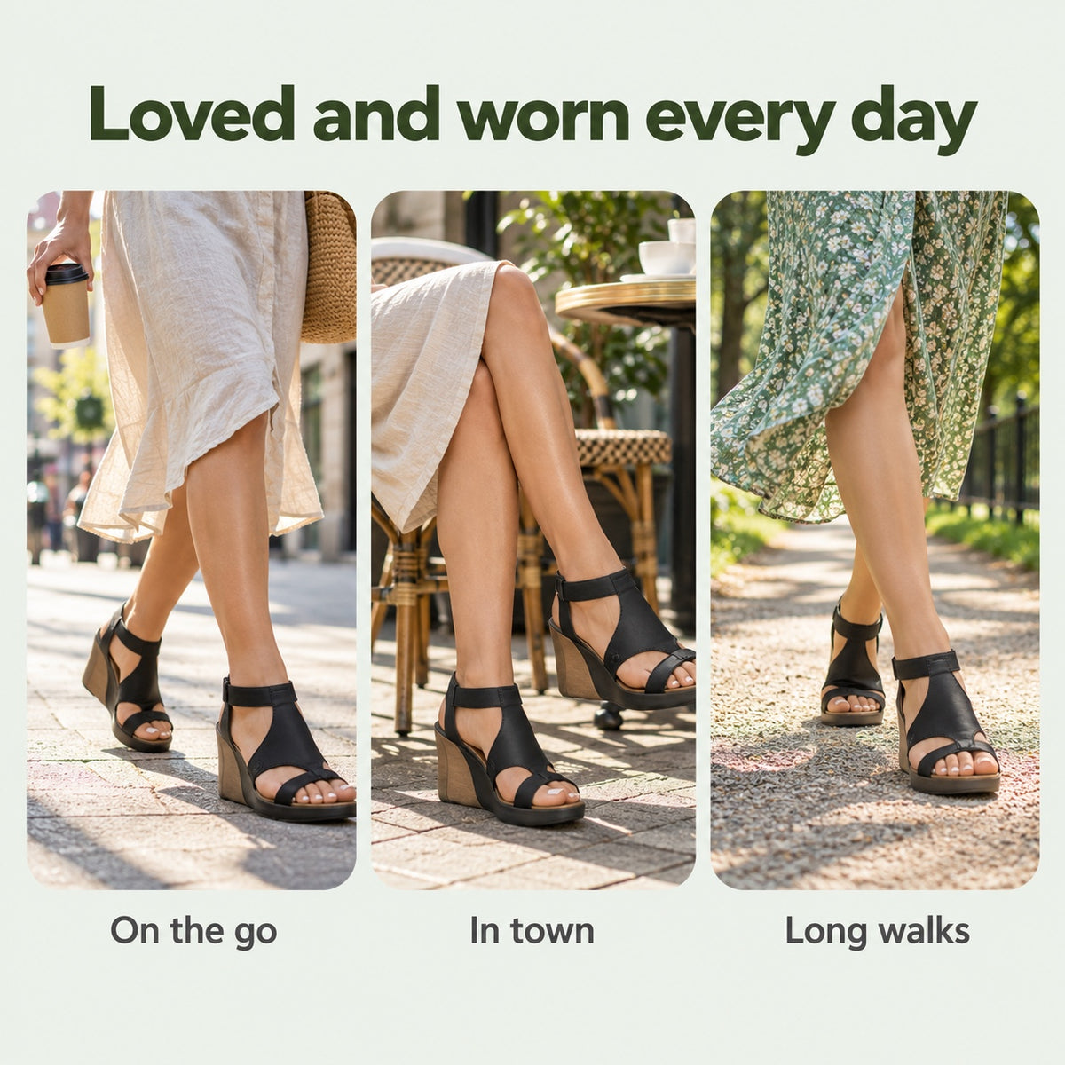 Catherine – Women's Wide Toe Box Sandals, worn every day