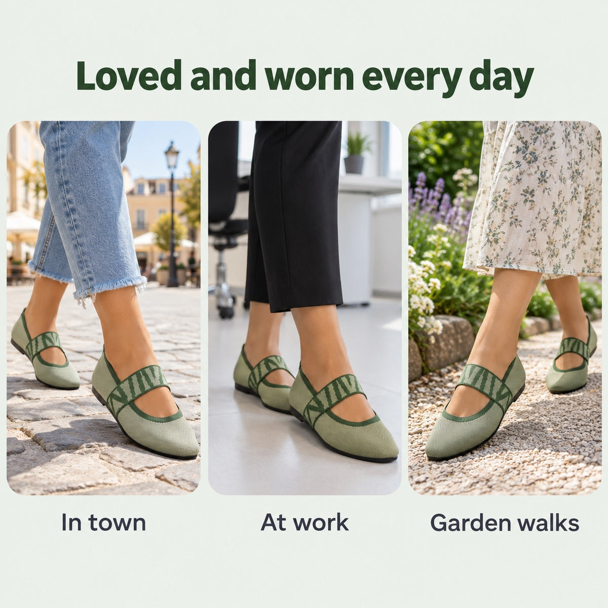 Christie – Women's Comfort Flats, worn every day