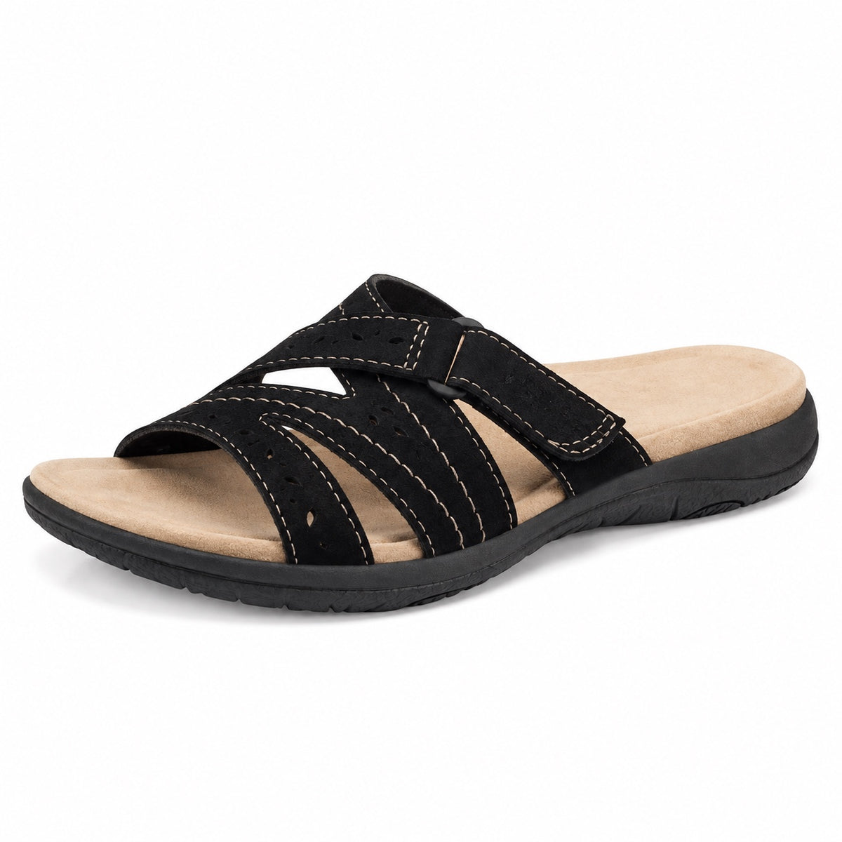 Christy – Women's Wide Toe Box Sandals in Black