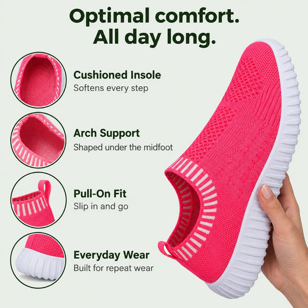 Clara – Women's Plantar Fasciitis Sneakers, features