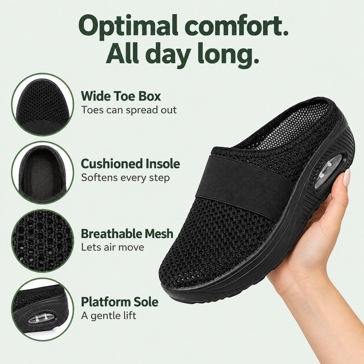 Claudia – Women's Wide Toe Box Shoes, features