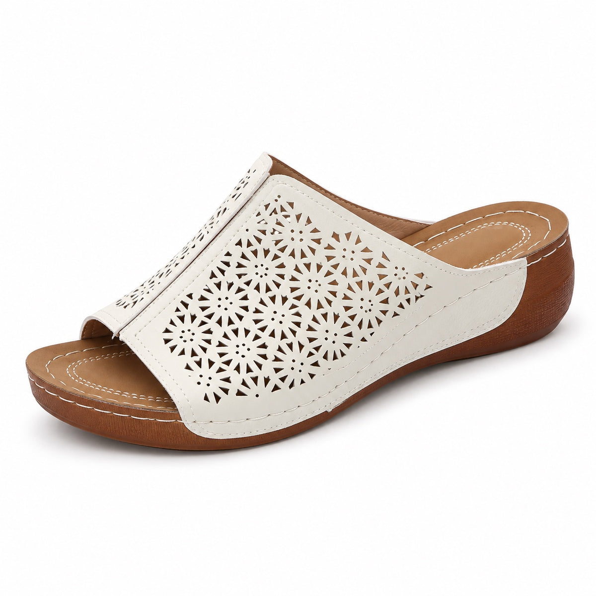 Collins – Unisex Wide Toe Box Sandals in Off-White