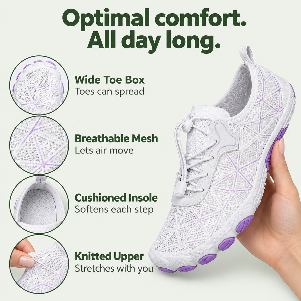 Conner – Unisex Barefoot Shoes, features