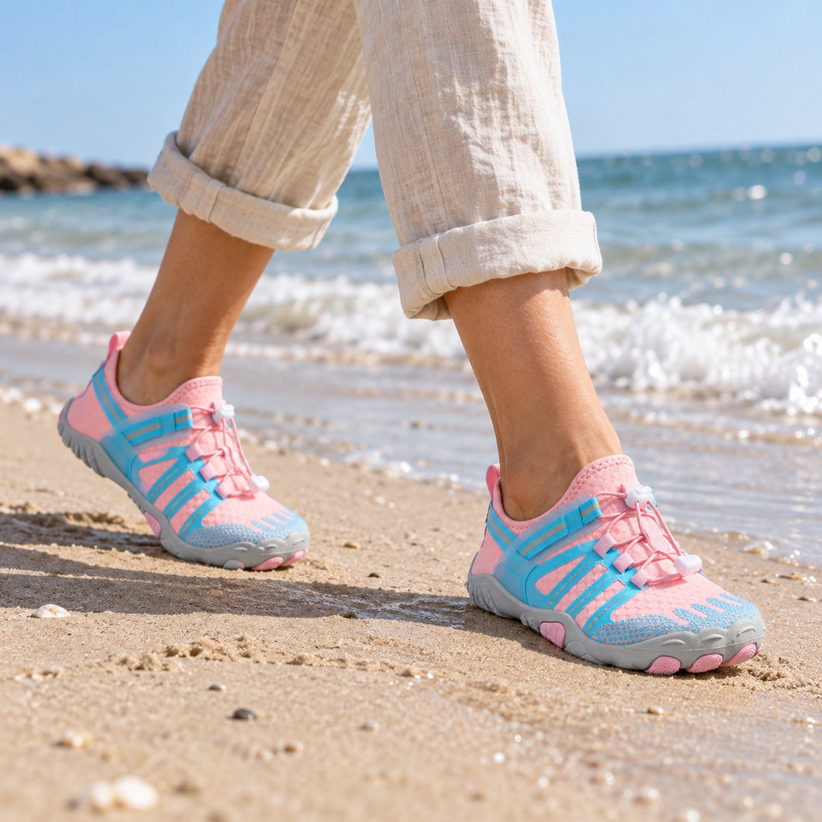 Constance – Women's Barefoot Shoes, worn on a walk