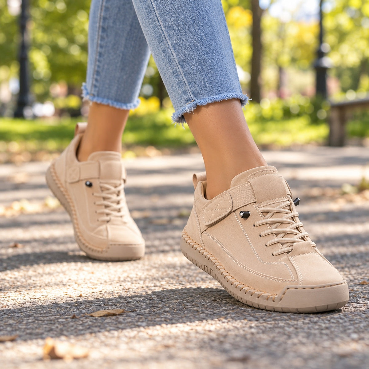 Danielle – Women's Orthopedic Sneakers, worn on a walk