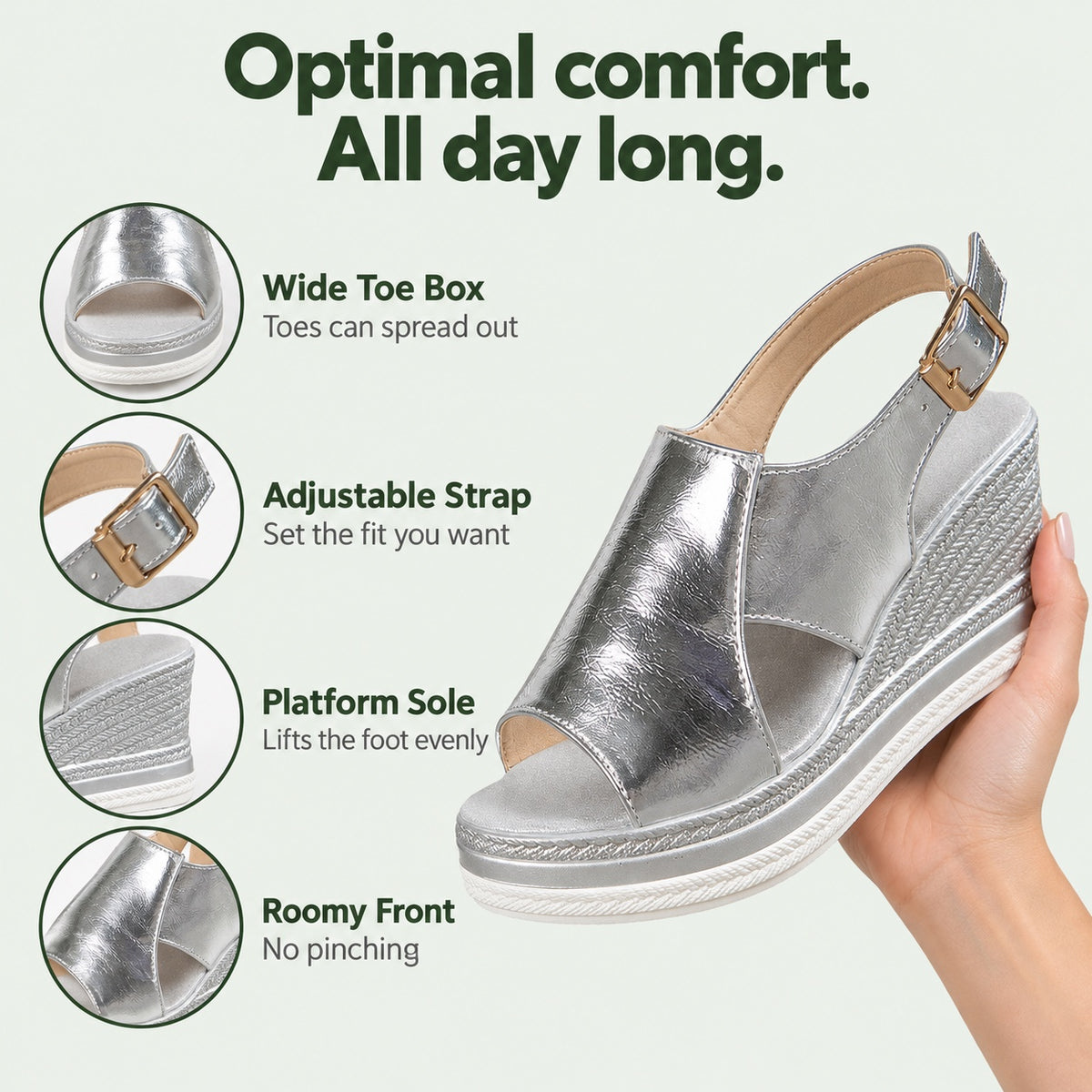 Dawson – Unisex Wide Toe Box Sandals, features