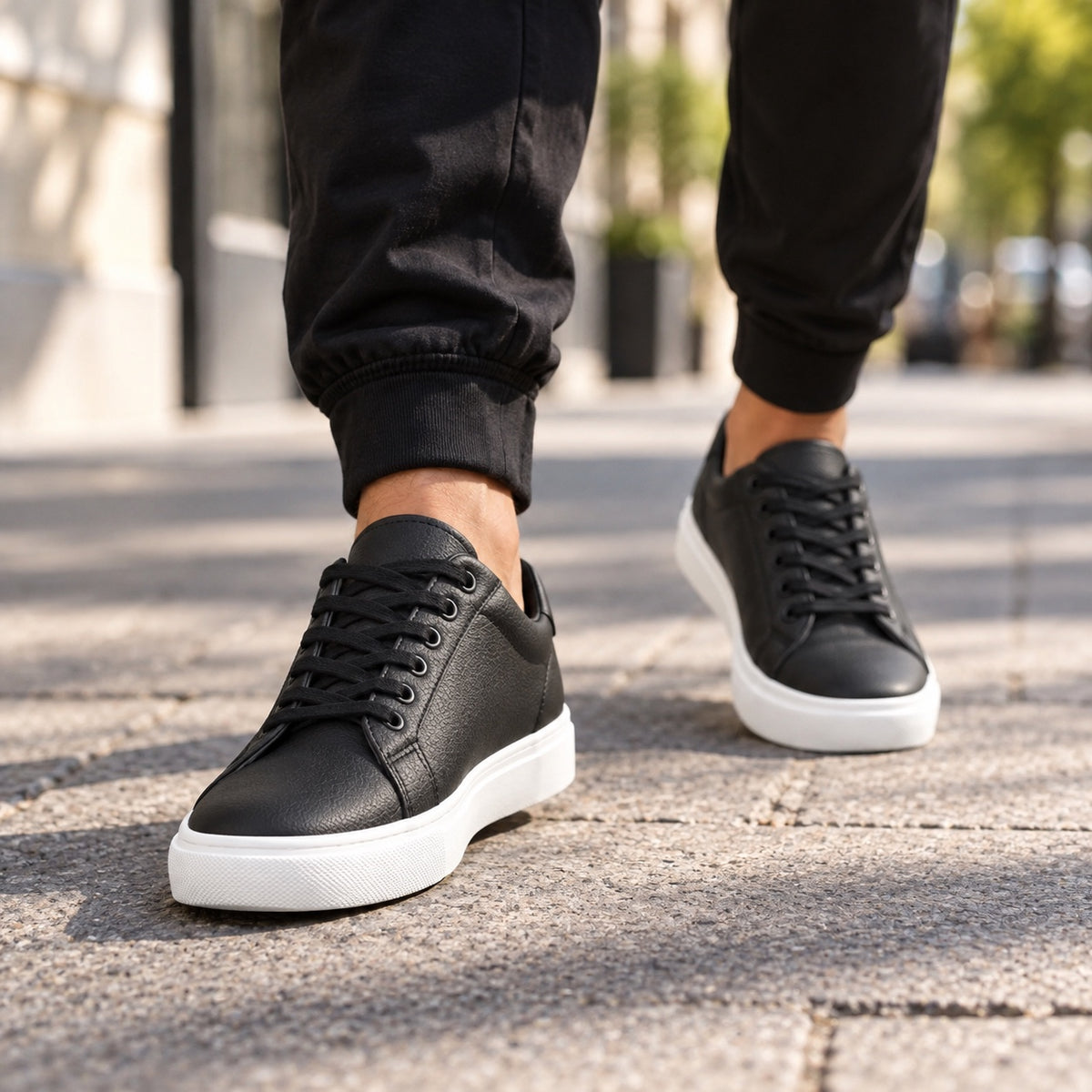 Derrick – Men's Walking Sneakers, worn on a walk