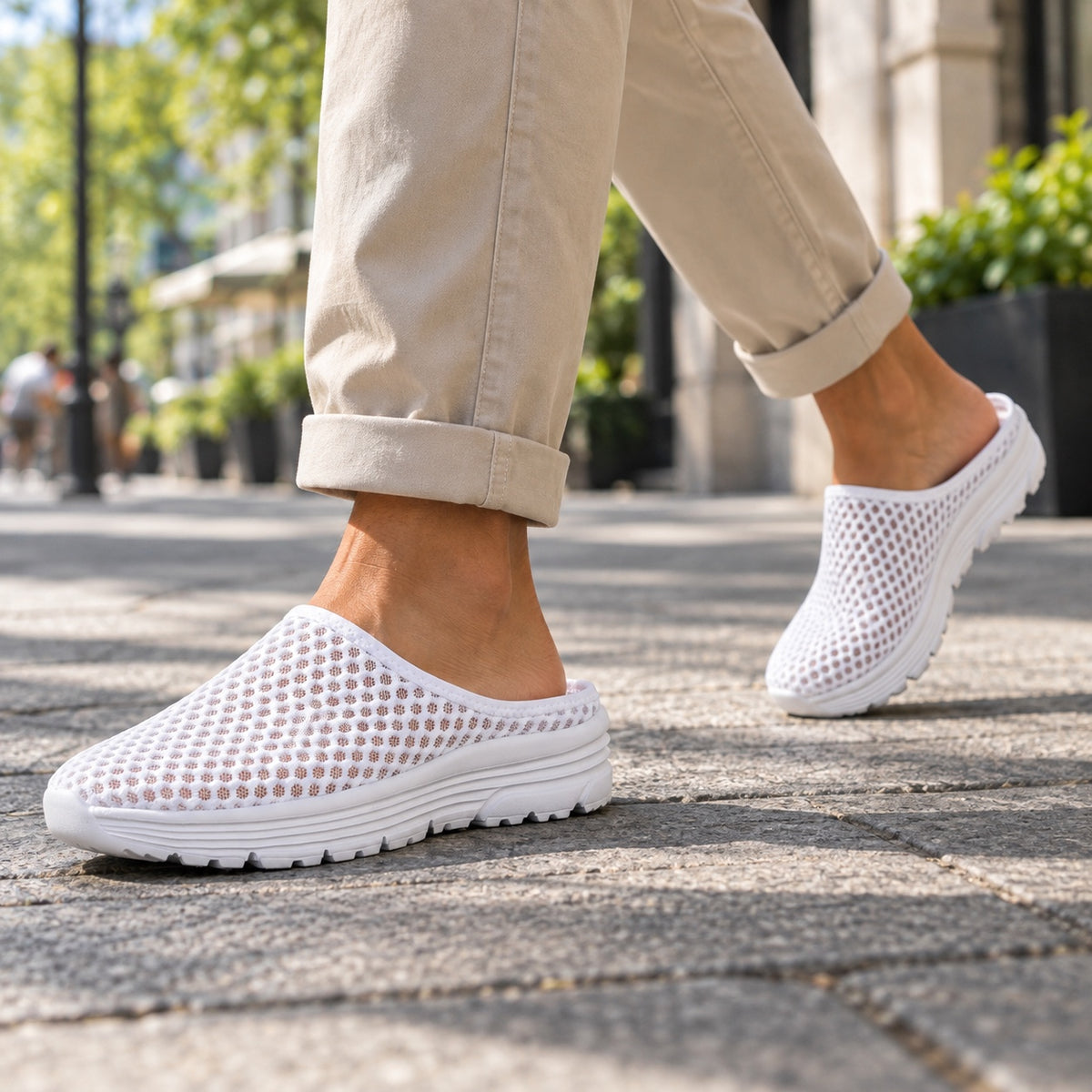 Dylan – Unisex Arch Support Sneakers, worn on a walk