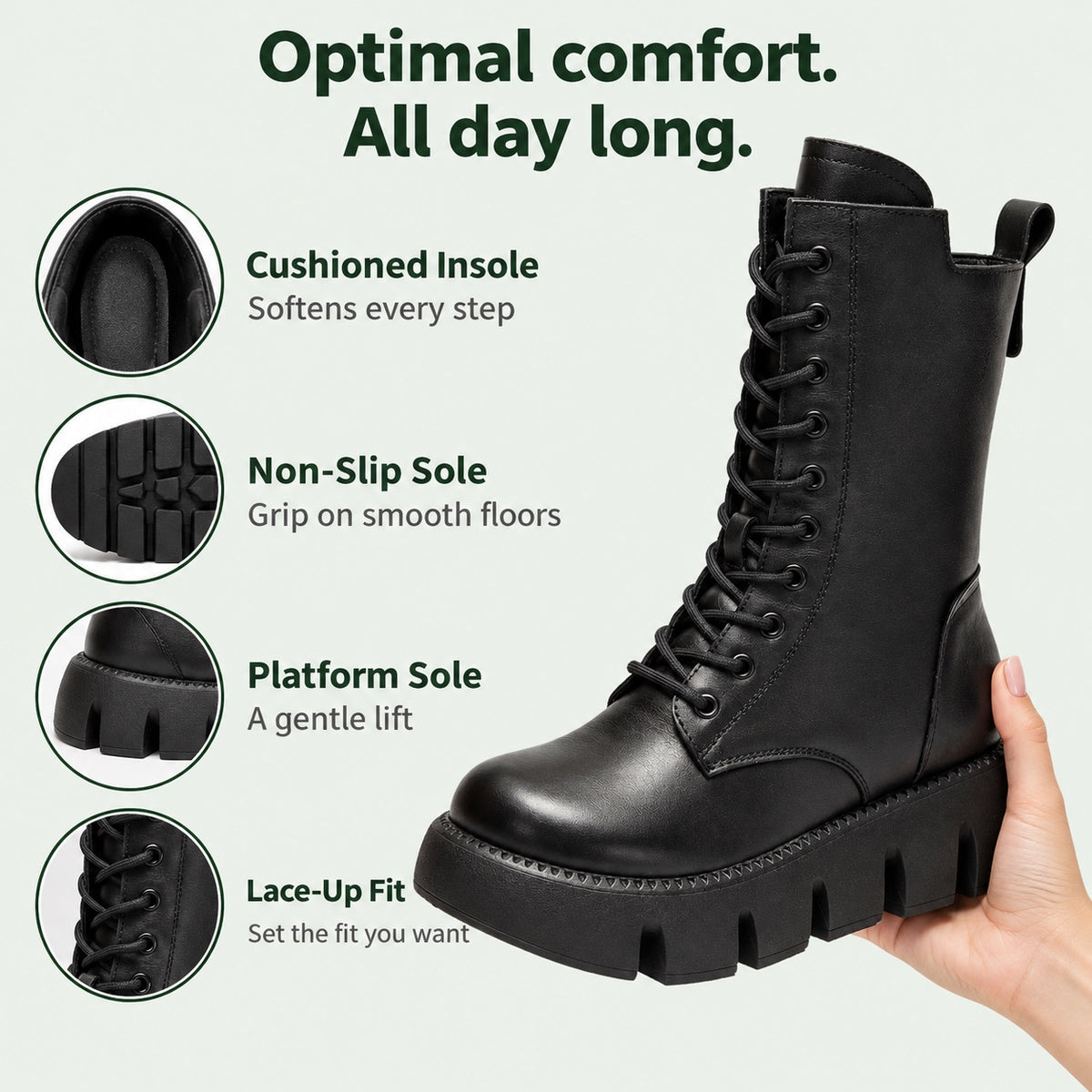 Elaine – Women's Comfort Boots, features