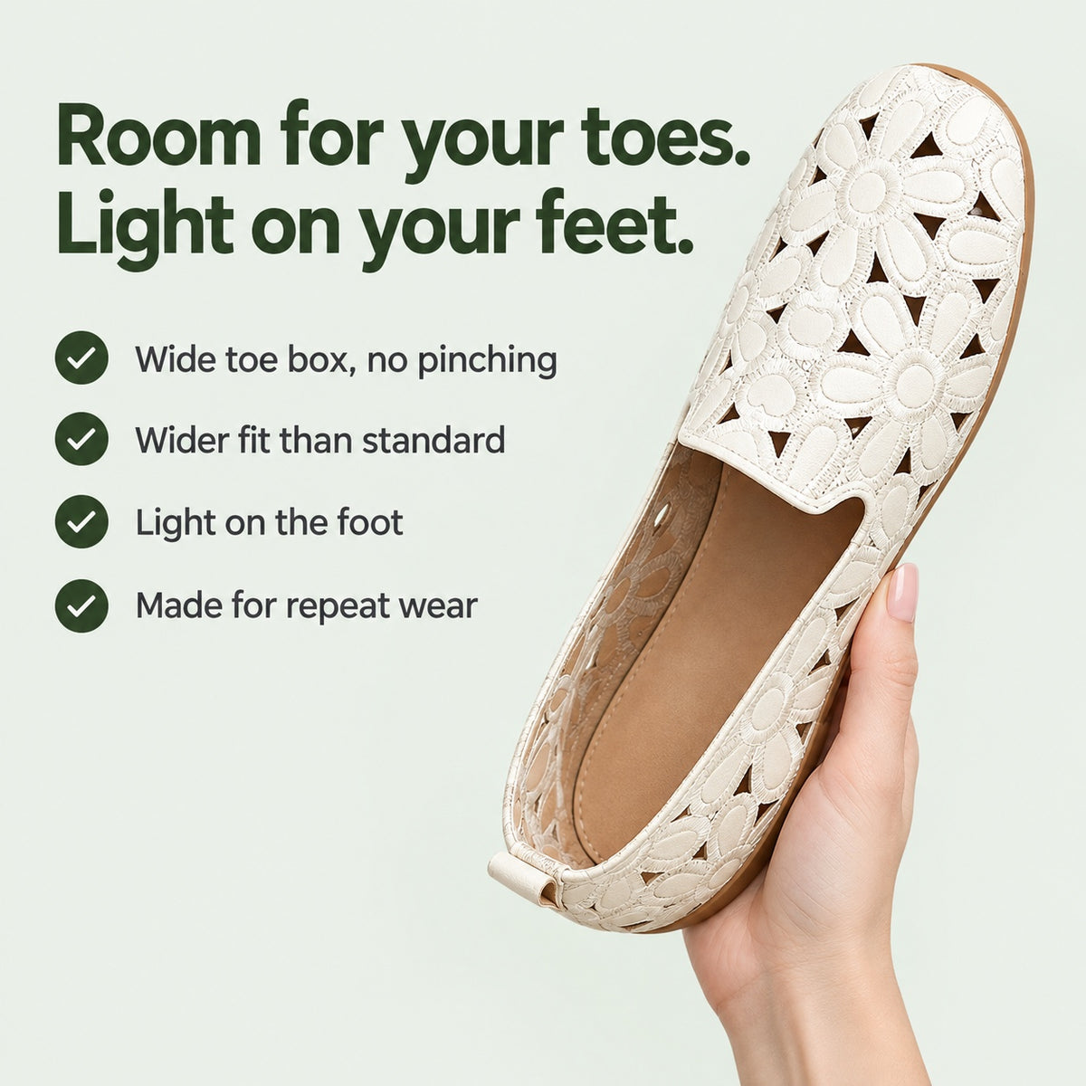 Eleanor – Women's Wide Toe Box Shoes, key benefits